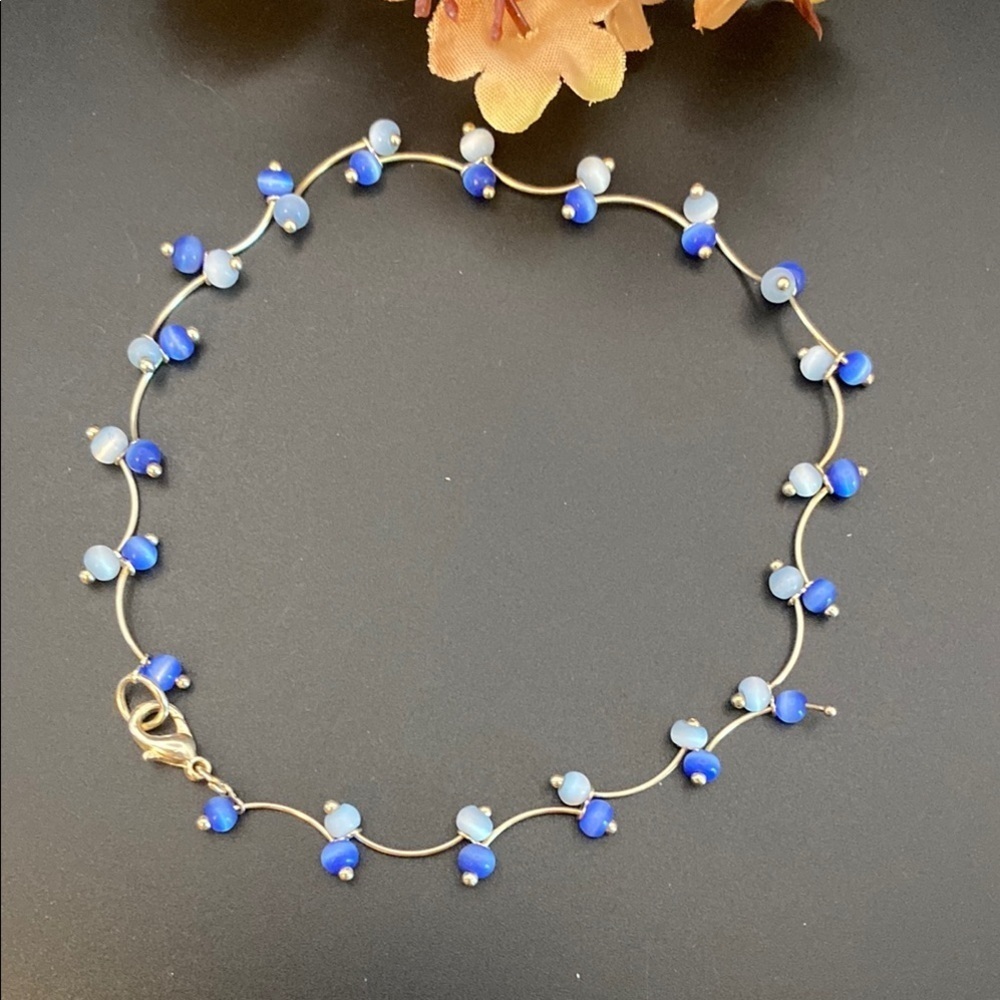 Blue Beaded Women's Bracelet